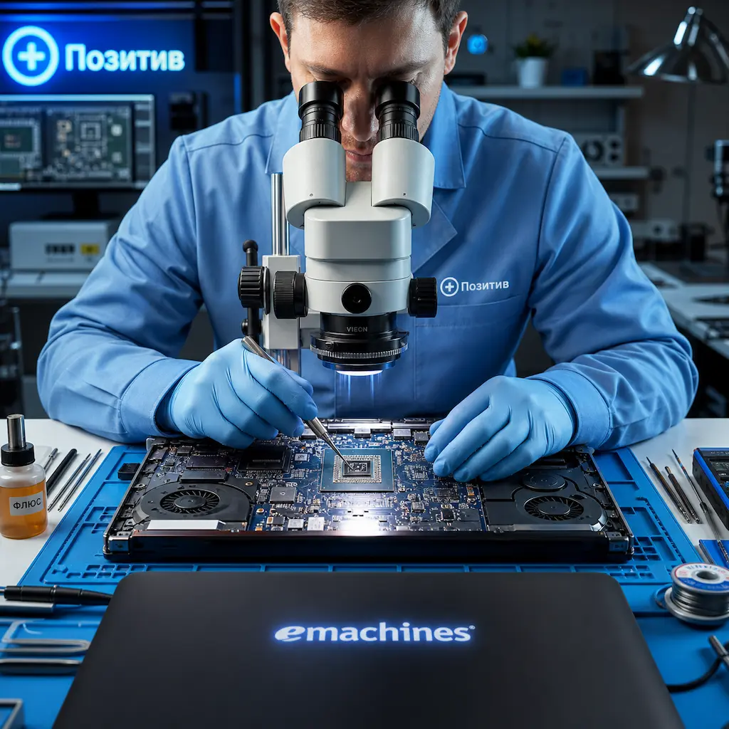 Замена видеокарты ноутбука Emachines в Астрахани