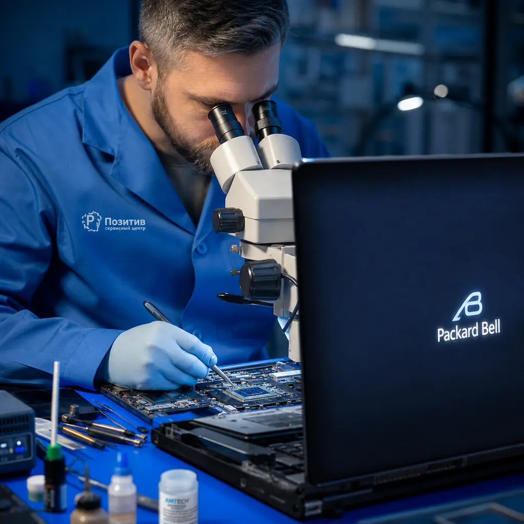 Замена видеокарты ноутбука Packard Bell в Астрахани