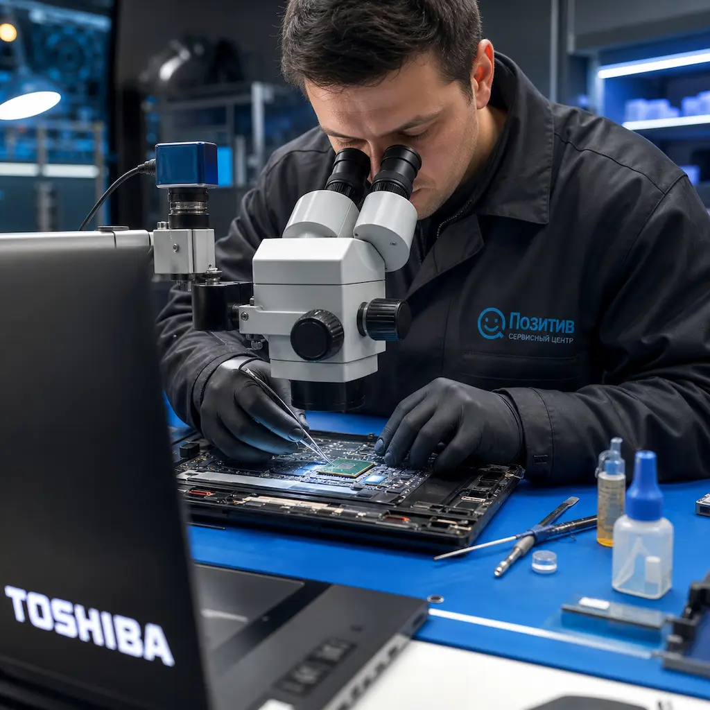 Замена видеокарты ноутбука Toshiba в Астрахани