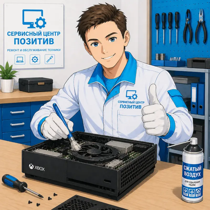 Чистка игровой приставки от пыли в Астрахани | Замена термопасты