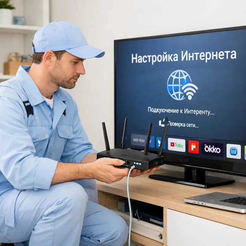 Настройка интернета на телевизоре в Астрахани