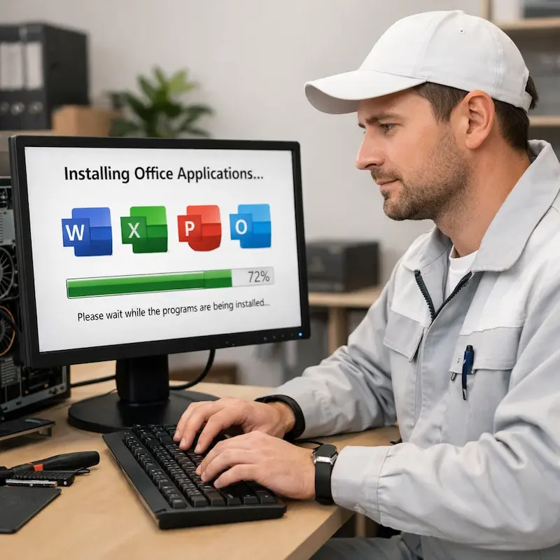 установка офисных программ на компьютер в Астрахани