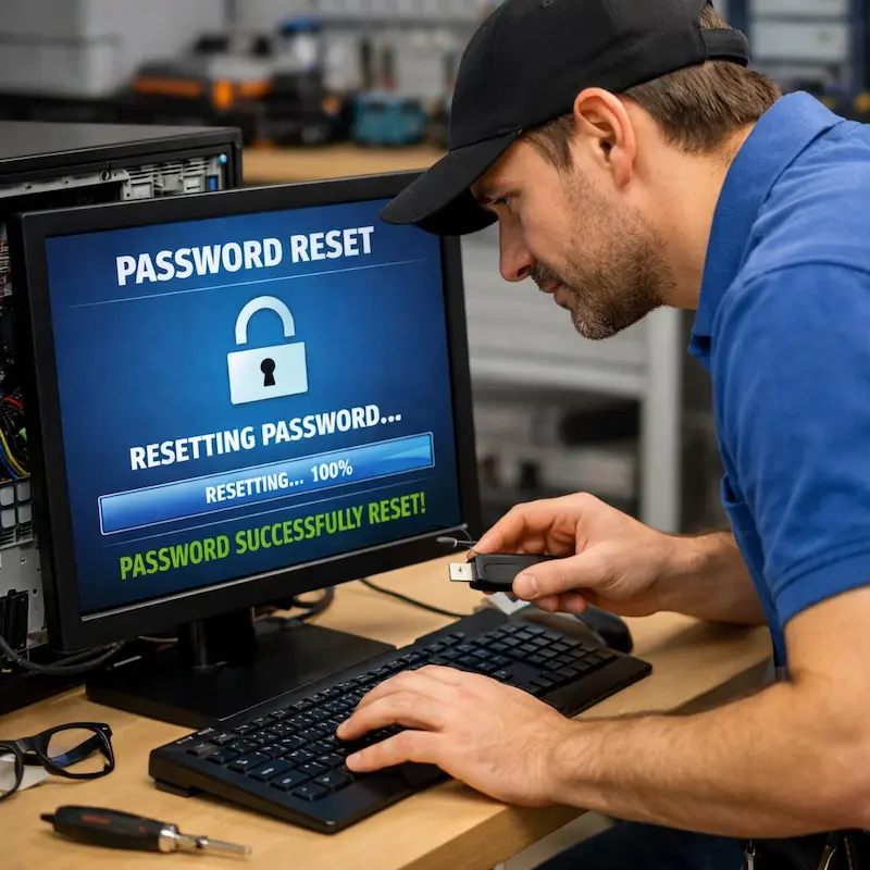 Сброс пароля от компьютера в Астрахани