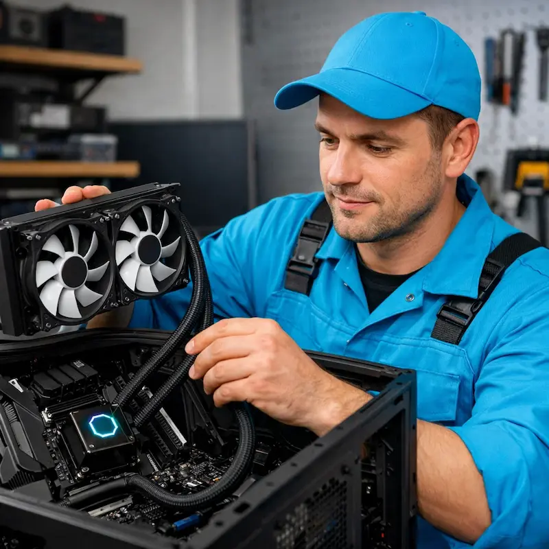 Установка водяного охлаждения на компьютер в Астрахани