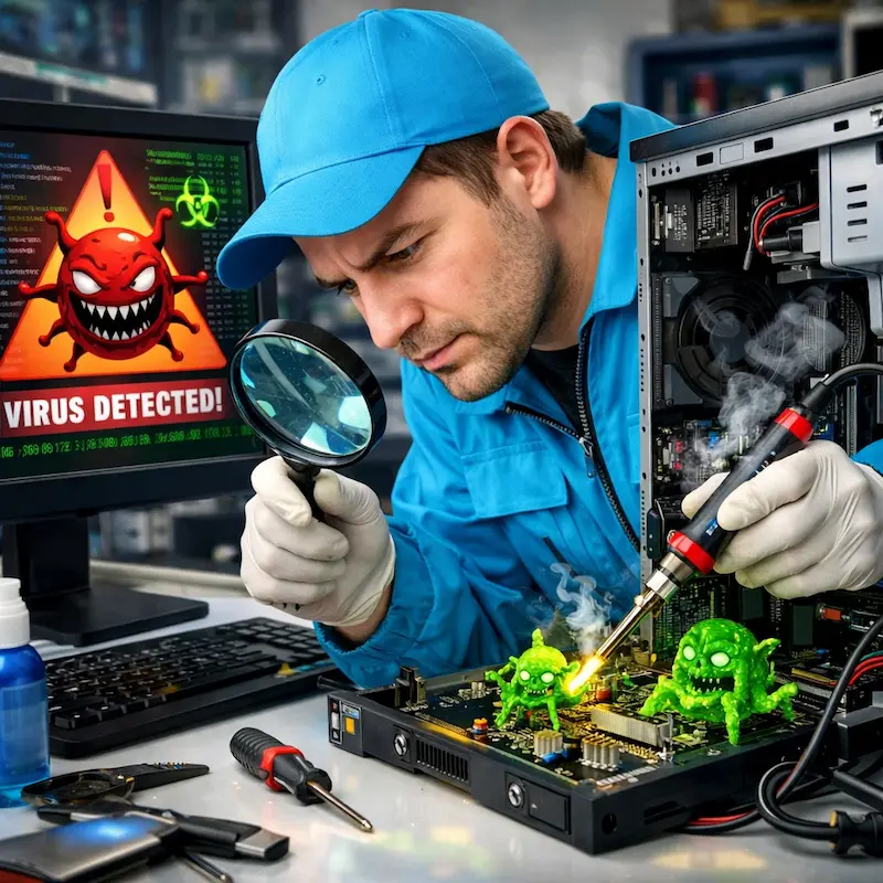 Вылечить компьютерный вирус в Астрахани