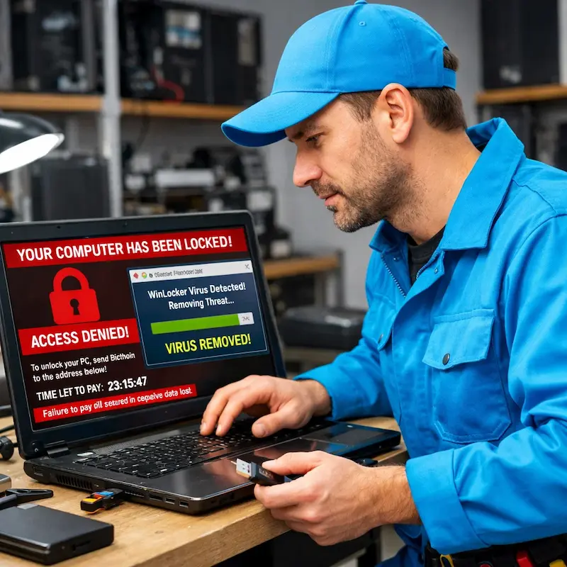 Поможем разблокировать компьютер и ноутбук в Астрахани